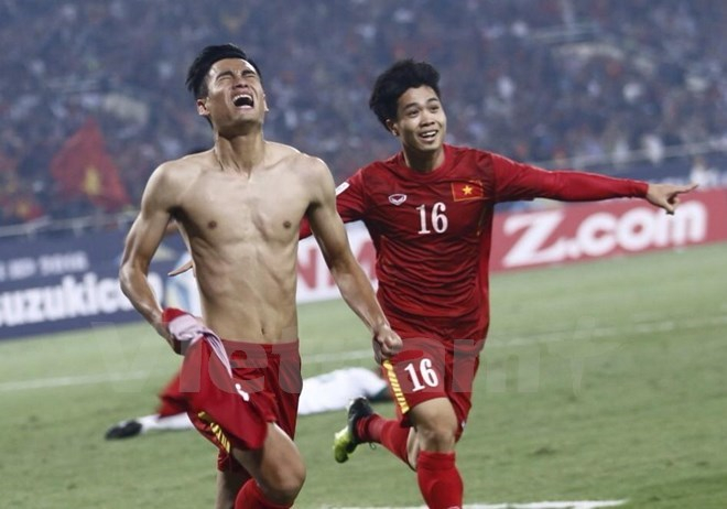 Tuyển Việt Nam sẽ quyết gi&agrave;nh v&eacute; dự VCK Asian Cup 2019. (Ảnh: Minh Chiến/Vietnam+)