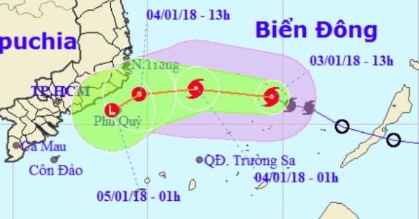 Dự báo thời tiết ngày 4/01: Bão số 1 suy yếu thành áp thấp nhiệt đới