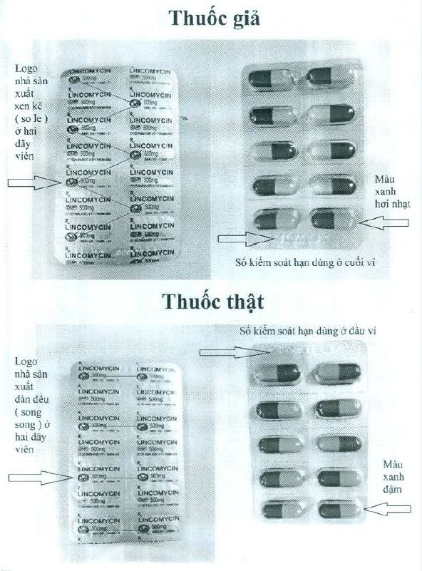 Thuốc kh&aacute;ng sinh giả c&oacute; thể nhận thấy bằng mắt thường (vietnammoi.vn)
