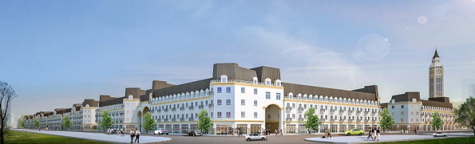 D&atilde;y nh&agrave; thấp tầng thiết kế t&acirc;n cổ điển với 2 mặt tho&aacute;ng&nbsp;