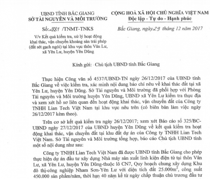 Kỳ 4 - Doanh nghiệp khai th&aacute;c đất s&eacute;t tr&aacute;i ph&eacute;p 6.000m3, Sở TNMT Bắc Giang khẳng định Phapluatplus.vn đăng tải đ&uacute;ng sự thật