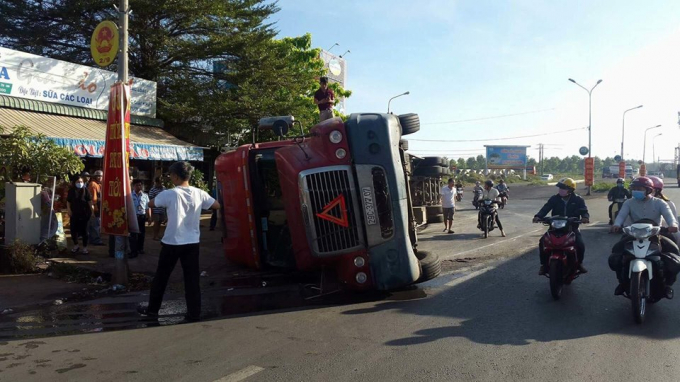 Hiện trường vụ tai nạn.