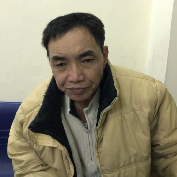 Đối tượng B&ugrave;i Văn Hưng tại cơ quan c&ocirc;ng an.