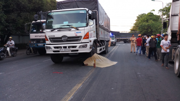 Hiện trường vụ tai nạn.