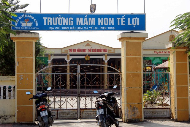 Trường mầm non Tế Lợi- nơi xảy ra sự việc