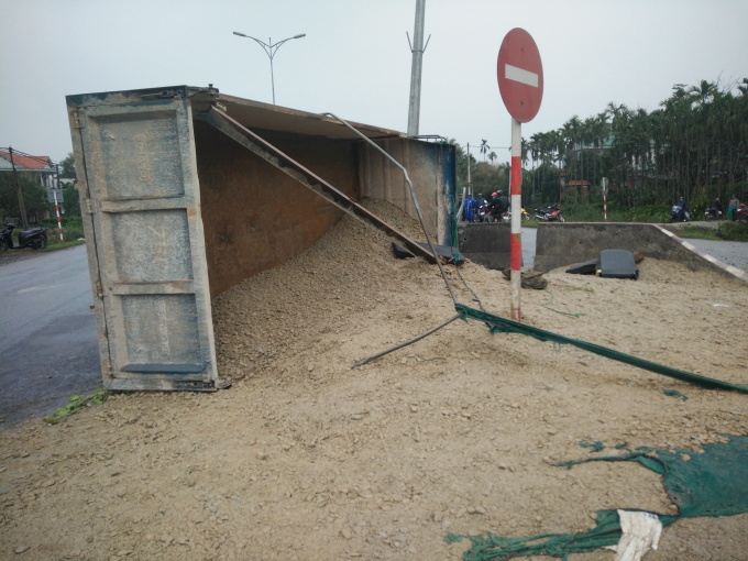 Hiện trường vụ tai nạn.