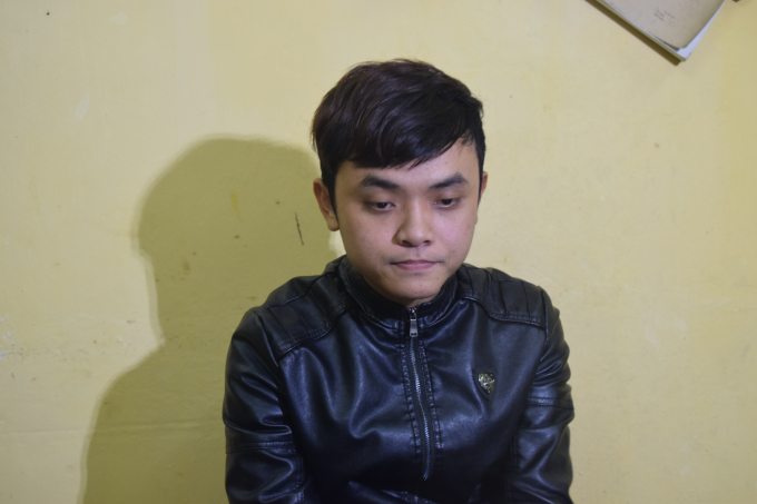 Hồ Trọng Ph&uacute; tại cơ quan c&ocirc;ng an.