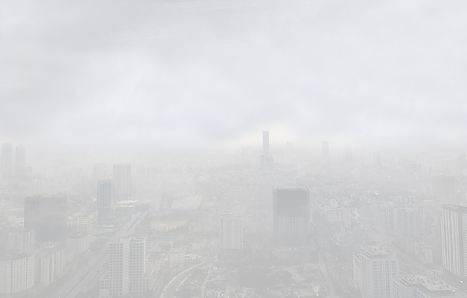 10h s&aacute;ng, cửa ng&otilde; ph&iacute;a t&acirc;y Thủ đ&ocirc; nh&igrave;n từ tr&ecirc;n cao.