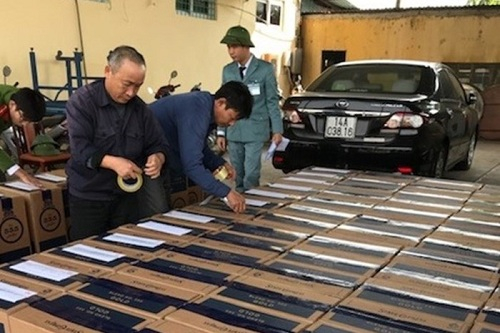 Số thuốc l&aacute; bị thu giữ.