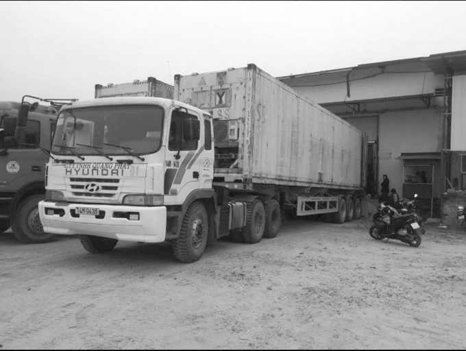 H&agrave;ng đang được sang container để thực hiện Quyết định &aacute;p dụng biện ph&aacute;p khẩn cấp tạm thời (t&aacute;i xuất h&agrave;ng h&oacute;a).