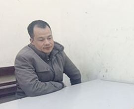 Đối tượng Nguyễn Thạc Thắng tại cơ quan c&ocirc;ng an.