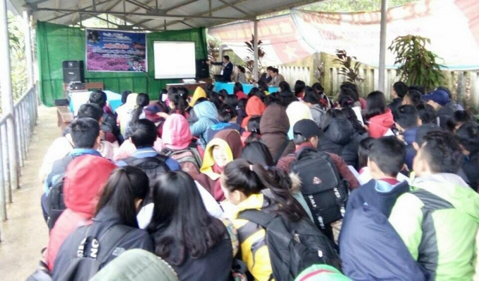 Tổ chức Hội thảo tại trường THPT B&igrave;nh Điền (Hương Tr&agrave;- Thừa Thi&ecirc;n Huế)