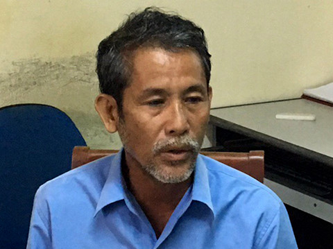 Đối tượng Phạm Văn Hộ tại cơ quan điều tra.