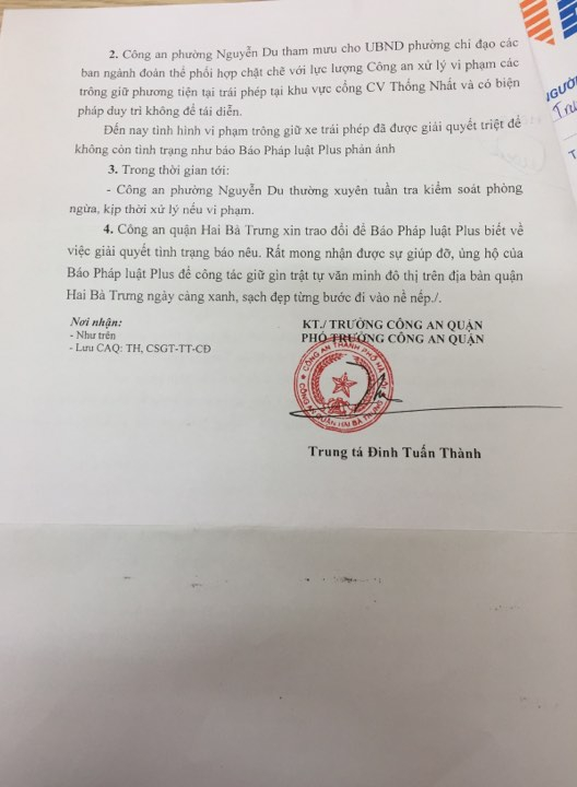 Gi&aacute;m đốc C&ocirc;ng an H&agrave; Nội chỉ đạo xử l&yacute; th&ocirc;ng tin sau khi Ph&aacute;p luật Plus phản &aacute;nh