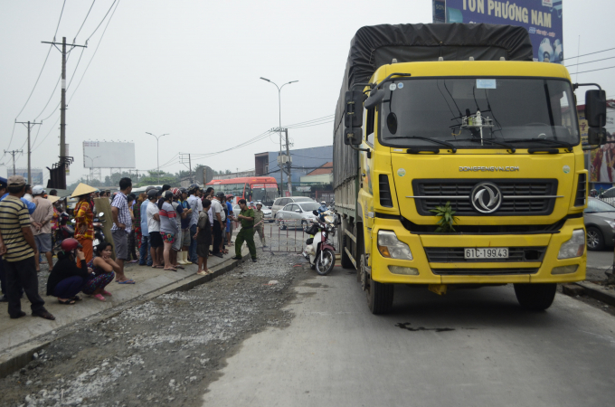 Hiện trường vụ tai nạn.