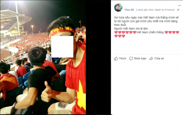 D&acirc;n mạng rần rần chia sẻ lời hứa h&ugrave;ng hồn: Nếu Việt Nam thắng, t&ocirc;i sẽ&hellip;
