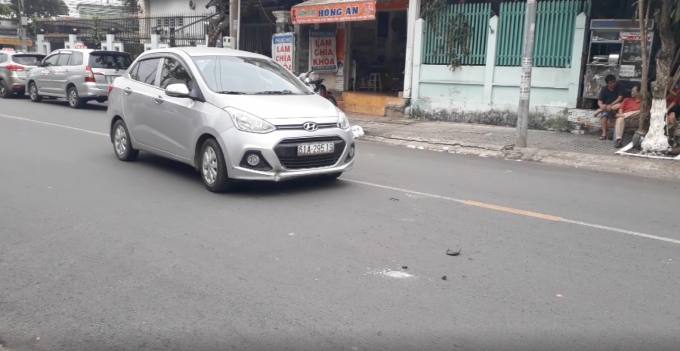 Chiếc xe &ocirc; t&ocirc; tại hiện trường vụ việc