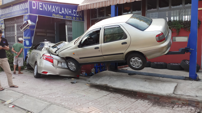 Hiện trường vụ tai nạn.