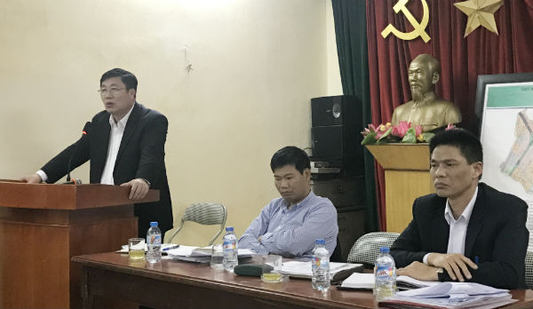 Đại diện UBND quận Ho&agrave;ng Mai v&agrave; chủ đầu tư