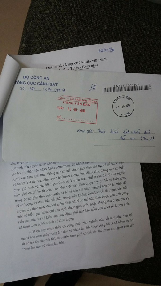 C&ocirc;ng văn trao đổi về nghiệp vụ chuy&ecirc;n m&ocirc;n của Viện khoa học H&igrave;nh sự gửi Vụ 2 VKSND tối cao.
