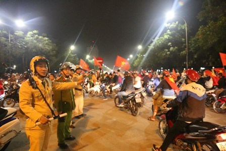 Lực lượng c&ocirc;ng an bảo đảm an ninh, trật tự (ANTT) trong thời gian diễn ra giải v&ocirc; địch b&oacute;ng đ&aacute; U23 Ch&acirc;u &Aacute;.