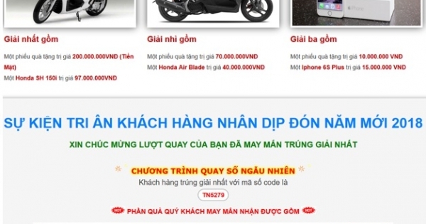Cảnh báo lừa đảo khuyến mại, tặng quà tri ân cuối năm