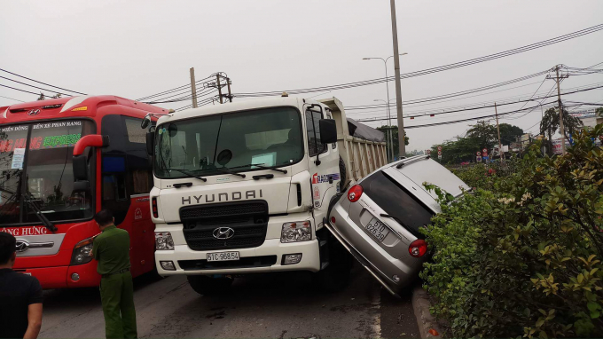 Hiện trường vụ tai nạn.