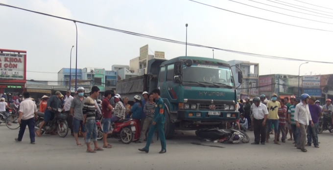 Hiện trường vụ tai nạn.