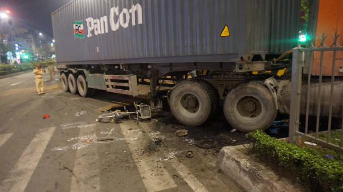 Hiện trường vụ tai nạn.