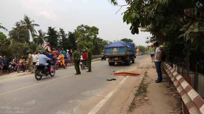 Hiện trường vụ tai nạn.