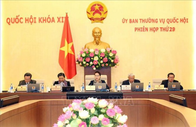 &nbsp;Phi&ecirc;n họp thứ 29 của Ủy ban Thường vụ Quốc hội. Ảnh: TTXVN.