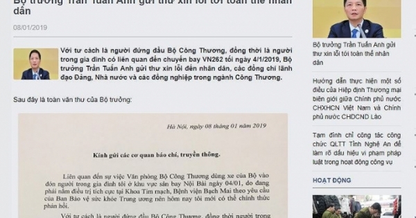 "Bộ trưởng Trần Tuấn Anh đã xin lỗi, nhưng Trung ương không thể bỏ qua"