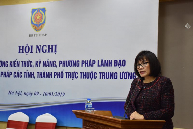 Thứ trưởng Đặng Ho&agrave;ng Oanh tin tưởng Hội nghị tập huấn bồi dưỡng sẽ mang lại hiệu quả t&iacute;ch cực.