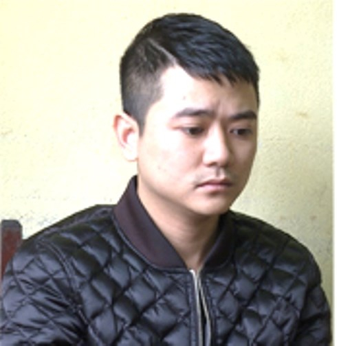 Đối tượng Cao Xu&acirc;n Thu tại cơ quan C&ocirc;ng an.