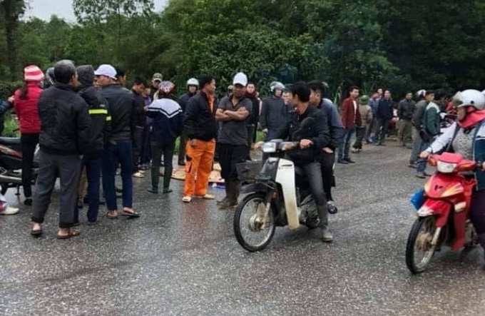 Hiện trường vụ tai nạn.