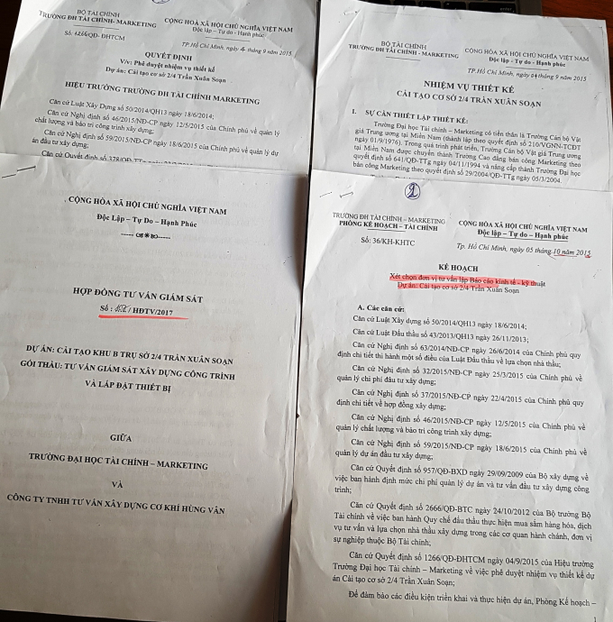 &nbsp;Hồ sơ li&ecirc;n quan việc cải tạo thư viện v&agrave; k&yacute; t&uacute;c x&aacute; Trường Đại học T&agrave;i ch&iacute;nh - Maketing.