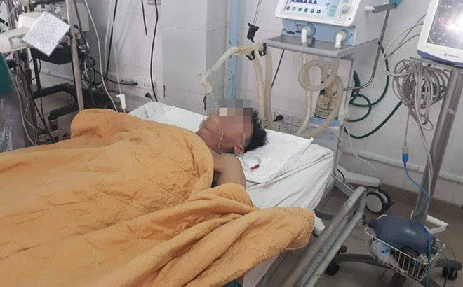 Bệnh nh&acirc;n Nguyễn Văn Nhật được truyền 5 l&iacute;t bia giải rượu.