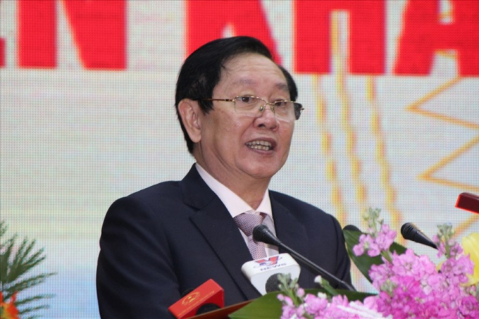 Bộ trưởng Bộ Nội vụ L&ecirc; Vĩnh T&acirc;n ph&aacute;t biểu tại hội nghị. Ảnh: Th&ugrave;y Linh