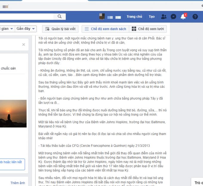 Kh&ocirc;ng n&ecirc;n ăn thịt, c&aacute;, cơm khi bị ung thư?