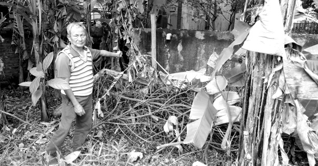 &Ocirc;ng Đặng Đ&igrave;nh Th&agrave; b&ecirc;n phần diện t&iacute;ch đất đang bị tranh chấp.