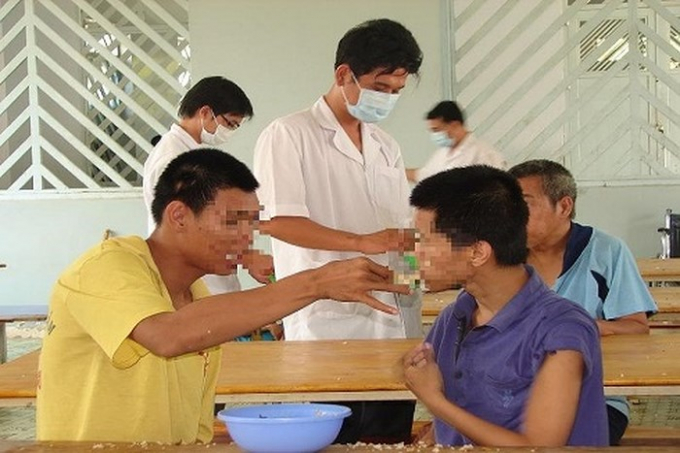 Bệnh nh&acirc;n t&acirc;m thần đang được điều trị ở Trung t&acirc;m T&acirc;m thần T&acirc;n Định