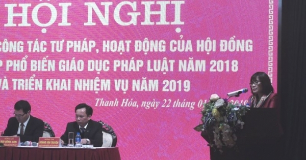 Thứ trưởng Đặng Hoàng Oanh dự Hội nghị triển khai công tác Tư pháp Thanh Hóa