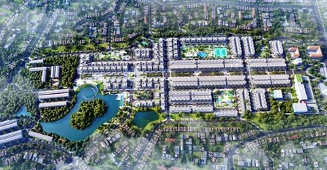 Phối cảnh tổng thể dự &aacute;n Th&aacute;i Hưng Eco City.