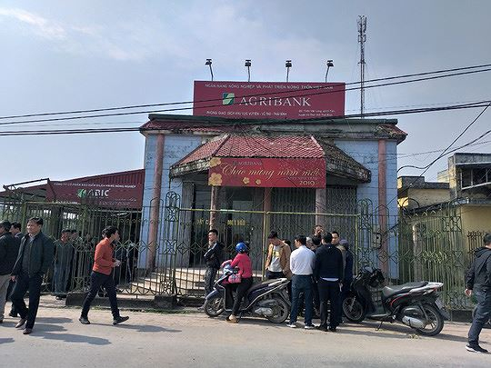 Hiện trường nơi xảy ra vụ cướp t&aacute;o tợn.