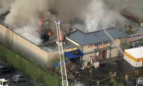 Hiện trường xảy ra vụ ch&aacute;y.