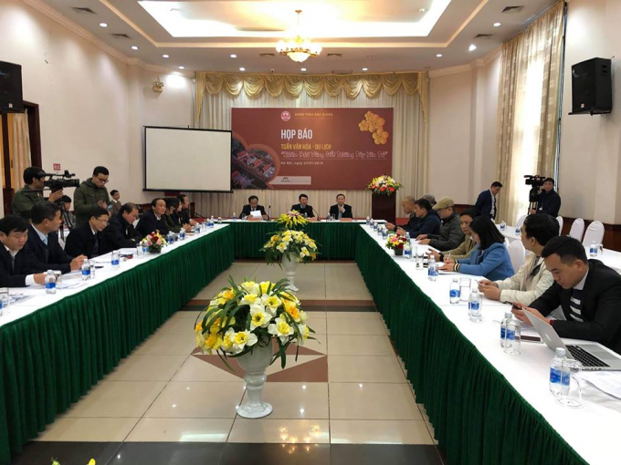 UBND tỉnh Bắc Giang họp b&aacute;o c&ocirc;ng bố c&aacute;c hoạt động Tuần Văn h&oacute;a - Du lịch Bắc Giang 2019.