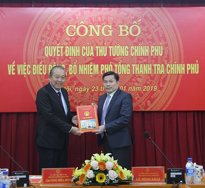 &Ocirc;ng Trần Văn Minh, Ph&oacute; B&iacute; thư Tỉnh uỷ Quảng Ng&atilde;i được điều động v&agrave; bổ nhiệm giữ chức Ph&oacute; Tổng Thanh tra Ch&iacute;nh phủ. Ảnh: Thanh tra Ch&iacute;nh phủ.