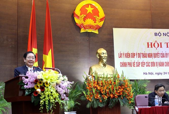 Bộ trưởng L&ecirc; Vĩnh T&acirc;n ph&aacute;t biểu tại hội thảo.