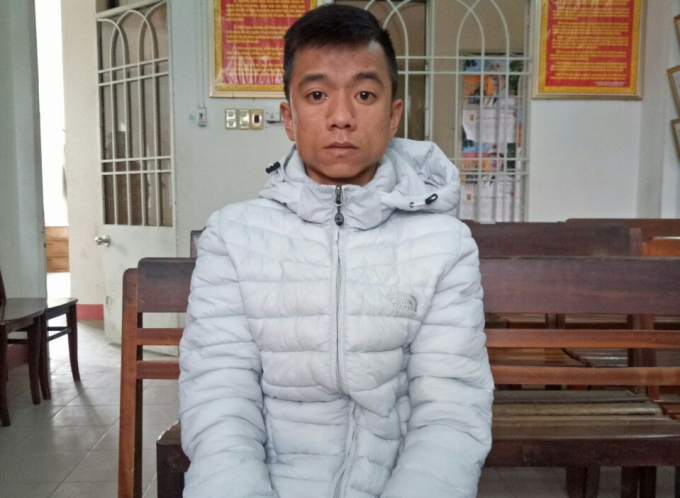 Đối tượng Nguyễn Hữu Nghĩa tại cơ quan c&ocirc;ng an.