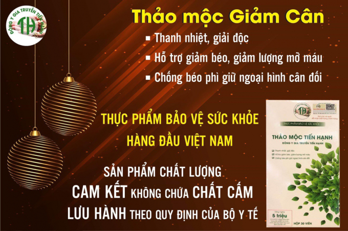 Sản phẩm giảm c&acirc;n Thảo mộc Tiến Hạnh cam kết kh&ocirc;ng c&oacute; chất cấm lưu h&agrave;nh theo quy định của Bộ Y tế.  &nbsp;